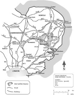 Diagram 5 - Principal Road and Rail Links